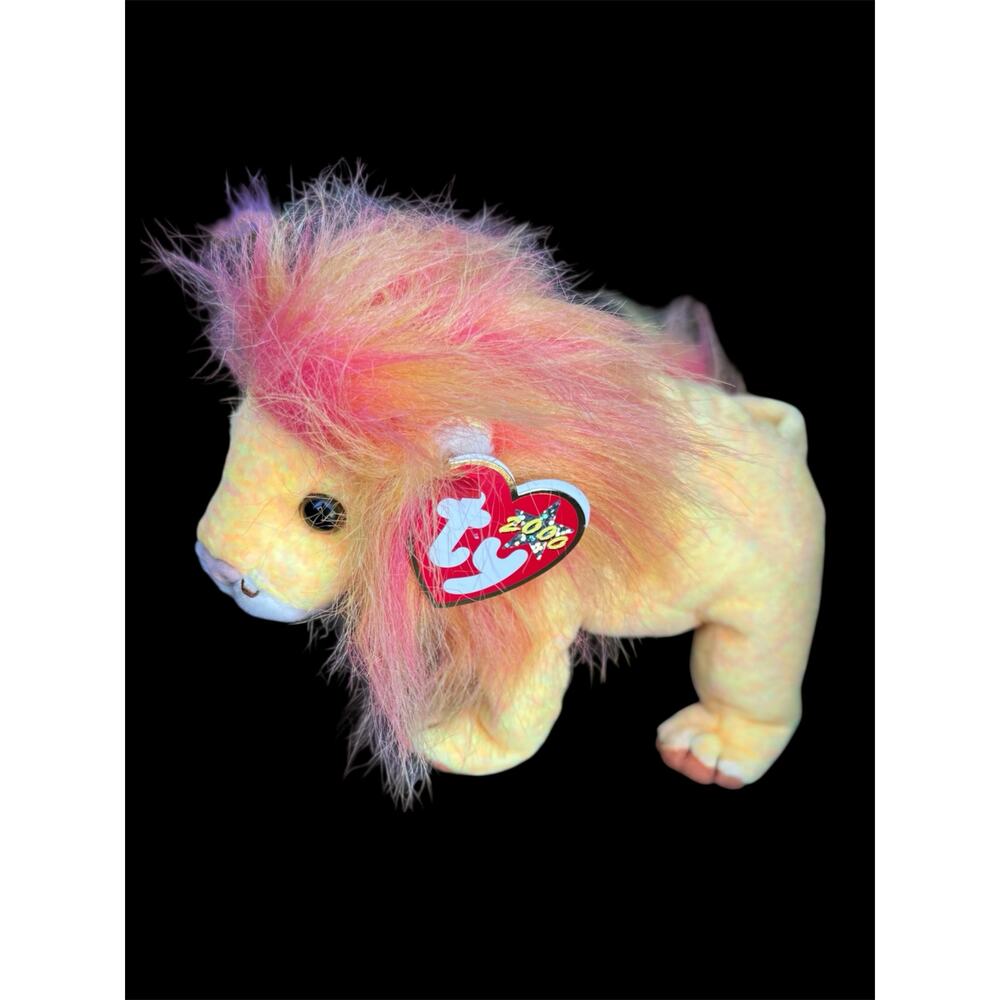 TY Beanie Babies Bushy The Lion 2000 Retired Rare Collectible